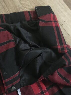 Vintage | Skirts | Vtg Del Mara Black Red Silver Plaid Woolblend Maxi ...
